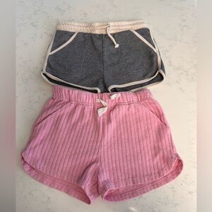 COTTON ON KIDS 2 Pairs of shorts size 6 pink navy white nautical